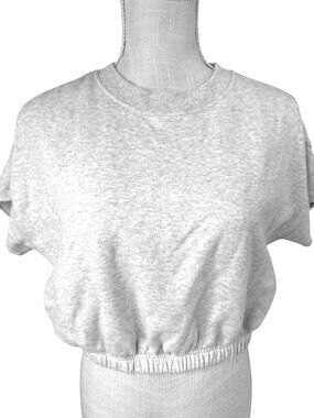 DSG Twitch + Allison Gray Cropped Short Sleeve Sweatshirt M
